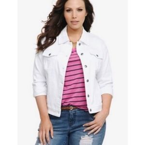 White denim jacket size 24 Clearance